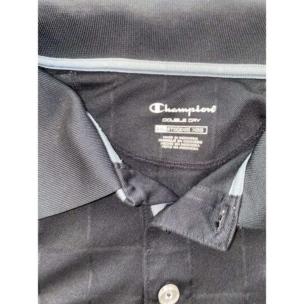 Champion Duo Dry 2XL Men's Polo Shirt‎ Short Sleeve Black